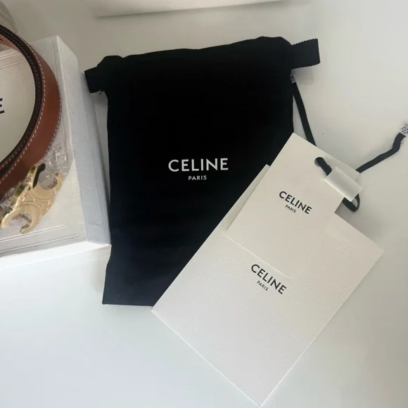 Celine Triomphe Medium Calfskin Leather Belt 85 - Picture 12 of 16